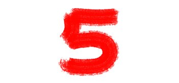 A red number five.
