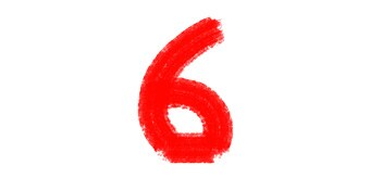 Un numéro six en rouge.
