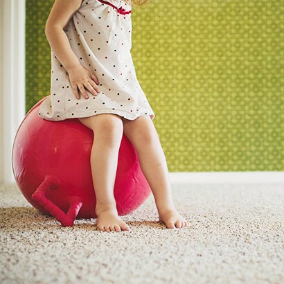 Girl on Ball
